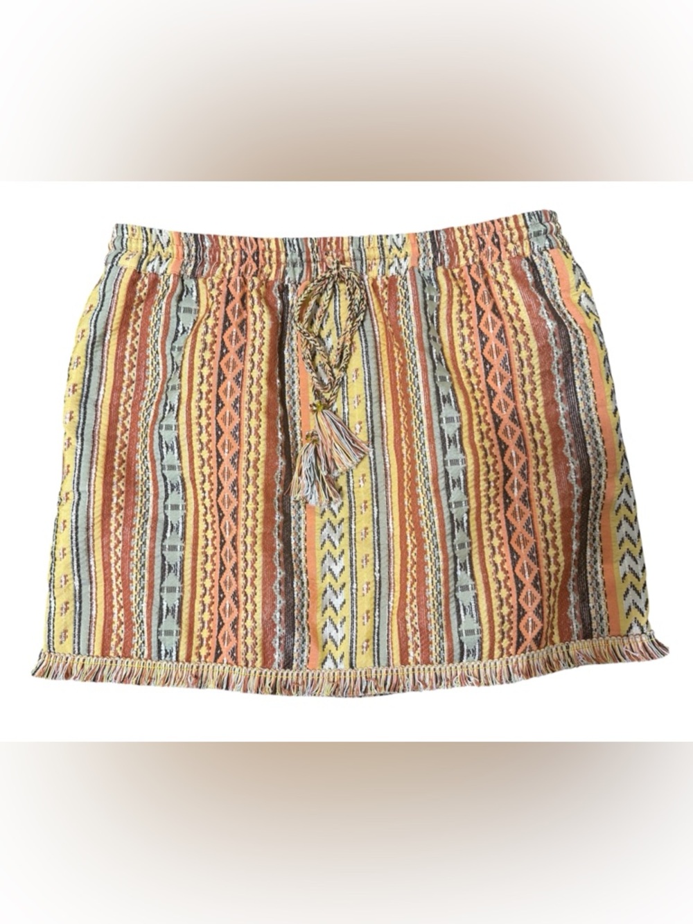 Calypso St. Barth Gideona Embroidered Bohemian Mini Skirt Medium M Retail $195